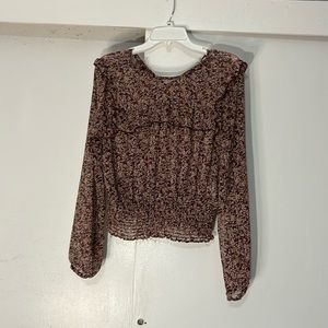 Love fire floral  top size large